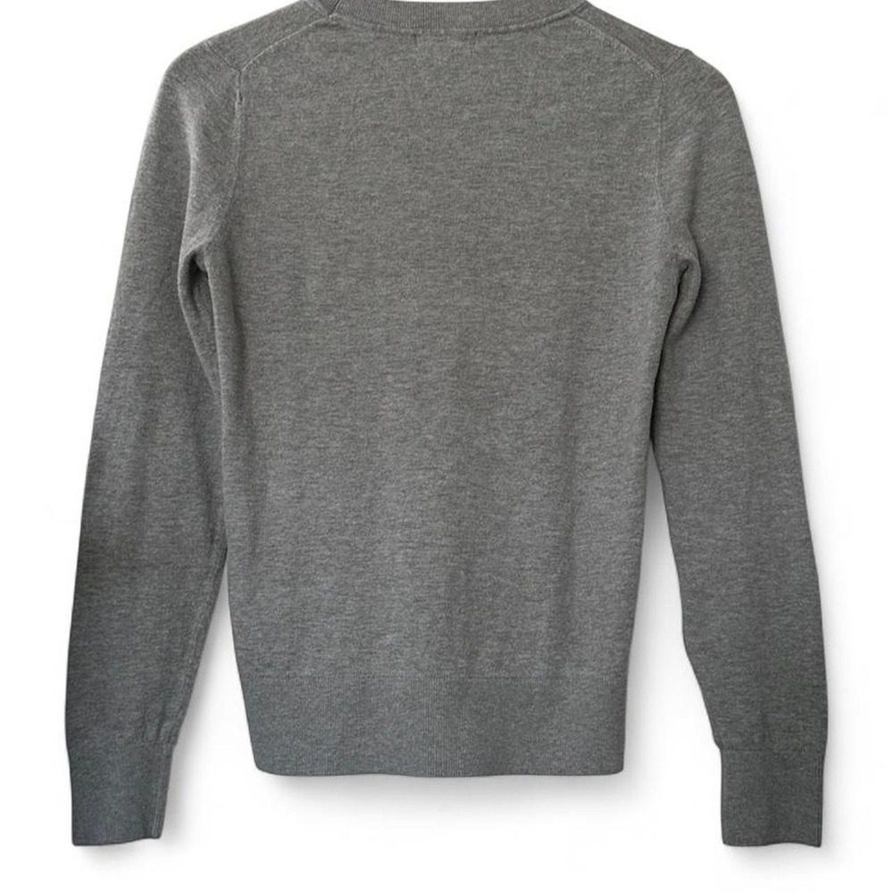 Quince Organic Cotton Cashmere Blend Crewneck Knit Sweater Heather Gray XS - Picture 3 of 5